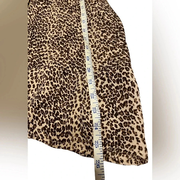 Joie Silk Animal Print Shirt Sleeve Blouse - Picture 11 of 11